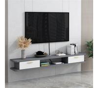 Modern 63" WallMounted TV Stand with Cable Management Stylish Grey Entertainment Center & Floating Shelf for Living Room Elegant Home Décor and SpaceSaving Solution