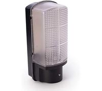 Modern 6W LED Outdoor Heavy Duty Black Plastic IP44 Rated Dusk to Dawn Photocell Sensor Waterproof Exterior Outside Bulkhead Front Gate Garden Security Wall Mounted Light Mains 240V (Photocell Sensor)