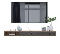 Modern 70.9" Floating TV Stand - Wall Mounted TV Unit with Flip Door, Open Storage, Stylish Hanging Console for Living Room, Space-Saving Design, Contemporary Home Furniture.