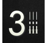 Modern 8 inch 20cm modern House Numbers for outside White Floating Acrylic Digits 0-9, Address plaque mailbox Plate Building Sign, for yard home street apartment exterior front door room Screw(3)