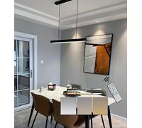 Modern 80cm LED Pendant Lamp Dimmable with Remote Adjustable Height Linear Design Ideal for Dining Room & Office Chandeliers Stylish Hanging Light Fixtures