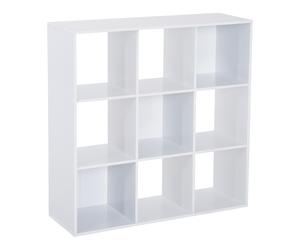 Modern 9 Cube Storage Unit Cabinet Bookcase Display Shelves White HOMCOM