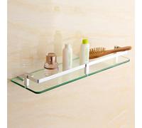 Modern 923 Inch Glass Shelf for Bathroom Adjustable WallMounted Floating Shelves with Tempered Glass and Stainless Steel Clips Stylish Storage Solution