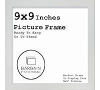 Modern 9x9 Inch Picture Frame In Multiple Colours 9x9 Inch Square Frames With Perspex Front & Wall Hanging Hook With Easel Back - Poster Frames 23 x 23 cm (Silver)
