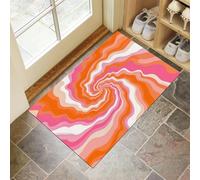 Modern Abstract Art Door Mats Indoor Doormat Washable For Pets Door Matts Duty Non-Slip Entrance Mat Super Absorbent Front Doormat, Swirl Stripes For Kitchen Bathroom Mixed Colors, 60 X 90 Cm