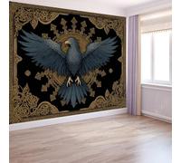 Modern Abstract Art Wall Mural 200 x 140 cm (W x H), Eagle Patterns Floral Borders Wallpaper Mural for Accent Wall in Bedroom Living Room or Hallway, Panoramic Poster Wallpaper