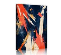 Modern Abstract Canvas Wall Art Colorful Brush Strokes Pictures Artwork Prints Contemporary Poster Painting for Dining Room Decor 65x100cm Innerframe