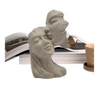 Modern Abstract Couple Figure - Minimalist Bronze Look Sculpture 18 cm, Timeless Love Statue as a Symbol of Connection, Premium Decorative Object for Sideboard or Office, Gift for Married Couples