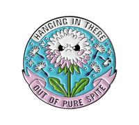 Modern Abstract Dandelions Brooch Motivational Flower Enameled Pin for Fashion Enthusiasts Distinctive Jewelry Lightweight Lapel Pin