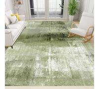 Modern Abstract Design Carpet for Bedroom, 180x230cm, Minimalist Sage Green Geometric Large Rugs for Living Room, Fade Resistant Durable Absorbent Machine Washable Area Rug for Entrance