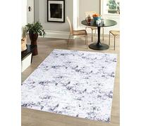 Modern Abstract Design Large Area Rug for Living Room Bed Room Non-Slip Washable Small Floor Mats Door Mats (Grey, 50x80 cm)