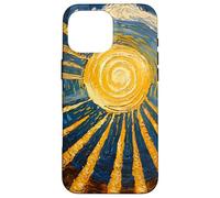 Modern Abstract Expressionism Art Painting Color Sun Rays Case for iPhone 16 Pro Max