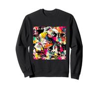Modern Abstract Grunge Collage Art Pattern Sweatshirt