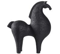 Modern Abstract Horse Sculpture, Black Matte Resin Decor 8.66" Tall, Office & Living Room Accent，Home Decor,Abstract Art Office Room Decor,Unique Horse Figurines for Living Room Shelf Decor Accen