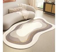 Modern Abstract Irregular Shaped Washable Area RugMinimalist Design for Living Room Bedroom and Office DécorSoft Durable NonSlip Flooring Essential