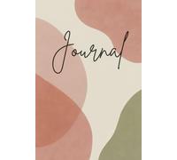 Modern Abstract Journal - Minimalist Aesthetic Notebook with Neutral Earth Tones | Terracotta & Sage Writing Journal | 6x9 Lined Notebook Gift