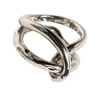 Modern Abstract Pattern Rings Double Line Stylish Detail Fashion Finger Suitable for a Distinctive Look Party Accessory, As described