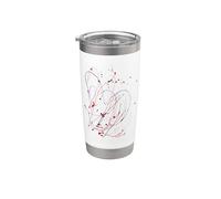 Modern Abstract Red and Purple Paint Splatter Art Stainless Steel Insulated Tumbler