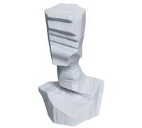 Modern Abstract Resin Figure Geometric Sculpture Decorative Desk Decoration Bookshelf inside Sculpture Home Textile Ornaments Gift 18 × 12 × 27Cm,White