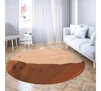 Modern Abstract Round Area Rug 90cm Boho Geometric Circle Door Mat Foldable Non Slip for Living Room Bedroom Porch Powder Room Showroom