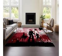 Modern Abstract Rug Fallout New Vegas - Kitchen Entrance Brown Interior Machine Washable - Low Stack Distressed for Bedroom Office (Fallout 03,120x180cm)