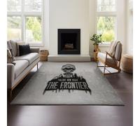 Modern Abstract Rug Fallout New Vegas - Kitchen Entrance Brown Interior Machine Washable - Low Stack Distressed for Bedroom Office (Fallout 02,120x160cm)