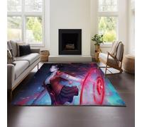 Modern Abstract Rug FateStay Night - Kitchen Entrance Brown Interior Machine Washable - Low Stack Distressed for Bedroom Office (FN 02,140x200cm)