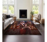 Modern Abstract Rug SPY×FAMILY - Kitchen Entrance Brown Interior Machine Washable - Low Stack Distressed for Bedroom Office (SPY 02,120x160cm)