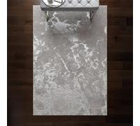 Modern Abstract Shiny Rug Silky Shimmer Soft High-Shine Carpet for Living Room, Bedroom Luxury Geometric and Marbled Patterns Rug Solar AU03 Grey/Silver, Very Large 240 x 340 cm (8'x11'2")