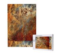 Modern Abstract Splashed Ink Gold Foil Rust,1000 Pieces Adults Puzzle Game Challenging Puzzles,Jigsaw Puzzles