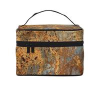 Modern Abstract Splashed Ink Gold Foil Rust, Makeup Bag, Portable Cosmetic Bag for Women - Travel Cosmetic Organizer, Toiletry Pouch, The Go-to Gift That Never Disappoints for Special Moments