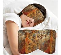 Modern Abstract Splashed Ink Gold Foil Rust, Sleep Mask for Home Travel, Full Eye Covers Light Blocking Eye Mask Sleep Eye and Ear Muffs