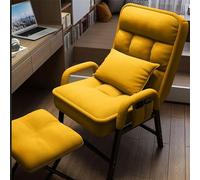 Modern Accent Armchair with Footstool - Adjustable 6-Position Backrest, Metal Frame, Cozy Reading Chair with Side Pockets for Living Room & Bedroom (50D x 56W x 95H)