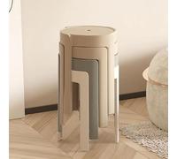 Modern Acrylic Bar Stool Set of 4 Stackable Counter Height Kitchen Stool No-Back Dining Chair for Living Room & Dining Room Stylish & Space-Saving Design