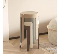 Modern Acrylic Bar Stool Set of 4 Stackable Counter Height Kitchen Stool without Back for Dining Room & Living Room Stylish & Space-Saving Design