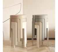 Modern Acrylic Bar Stools Set of 8 Stackable Counter Height Kitchen Stools without Back Perfect for Dining Room & Living Room Furniture