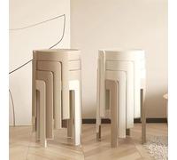 Modern Acrylic Bar Stools Set of 8 Stackable Counter Height Kitchen Stools without Back Perfect for Dining Room & Living Room Decor