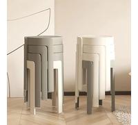 Modern Acrylic Bar Stools Stackable Counter Height Kitchen Stools Backless Dining Chairs for Living Room Set of 8 - Sleek & Space-Saving Design