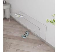 Modern Acrylic Bench - Versatile Shoe Changing Stool & Bed End Stool Backless Lounge Chair for Living Room Bedroom Entryway Clear 31.5in - Stylish Accent for Home & Stores