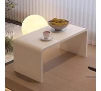 Modern Acrylic C Sd Coffee Table 12mm Thick C Side Table for Living Room Bedroom & Patio Bianco h 55x30x30cm Slish & Functal Design