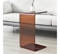 Modern Acrylic C-Shaped Side Table Clear Versatile U-Shaped Desk Minimalist Coffee Table for Living Room Home Office Work Stylish and Functional Fur