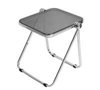 Modern Acrylic Folding Side Table - Versatile Gray Serving Desk for Living Room, Bedroom & Kitchen - Cact & Slish Foldable Design, Multipurpose Fur Solut