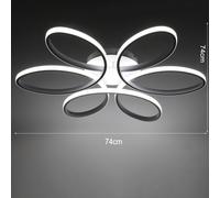 Modern Acrylic Petal LED Semi Ceiling Light