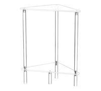 Modern Acrylic Side Table - Transparent 2-Tier Triangle Nightstand | Decorative Storage Shelf for Small Spaces in Bedroom Living Room Bathroom & Kitchen