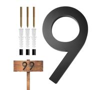 Modern Address Numbers 3D Floating Black Address Numbers