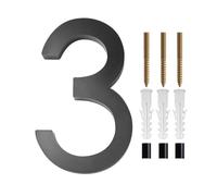 Modern Address Numbers 3D Floating Black Home Address Sign Plate