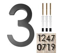Modern Address Numbers Acrylic Black Floating 3D Address Numbers