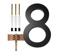 Modern Address Numbers Acrylic Black Floating 3D Address Numbers