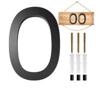 Modern Address Numbers Black 3D Floating Number