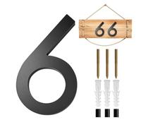 Modern Address Numbers Black 3D Floating Number